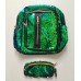 Рюкзак з пайетками Sequins green + гаманцем
